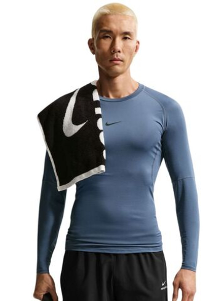 Термобелье Nike Pro Dri-FIT Tight Long-Sleeve Fitness - diffused blue/black