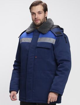 Куртка зимняя "Бригада NEW" (т.синий/васильковый)