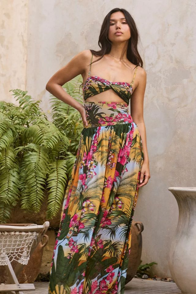 Платье-макси с фигурным вырезом Malay Ventura