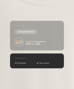 Oysho Бесшовная термофутболка базового слоя с длинными рукавами, экрю