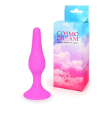 Розовая анальная втулка с ограничителем - 10 см. (Цвет: розовый)