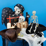 Пиратская повязка, с черепом, Черный