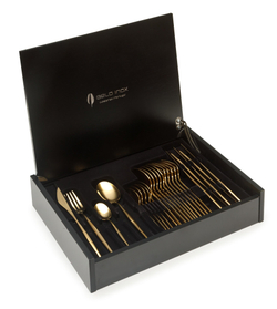 Набор столовых приборов на 6 персон 24 предмета Belo Inox Spirit Gold