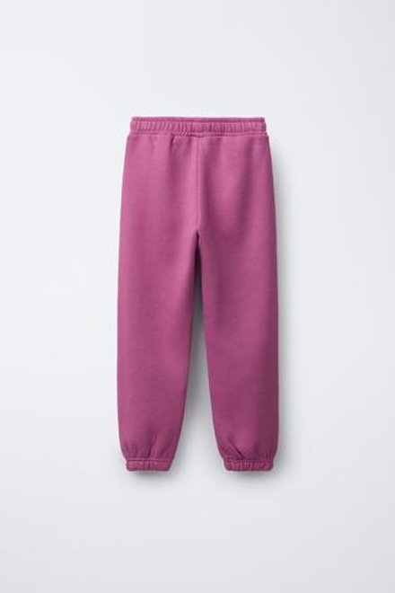 ZARA БАЗОВЫЕ БРЮКИ-ДЖОГГЕРЫ ИЗ МЯГКОЙ ТКАНИ, ЛИЛОВЫЙ