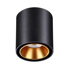 358485 OVER NT20 388 черный/золото Светильник накладной IP20 LED 10W 220V RECTE
