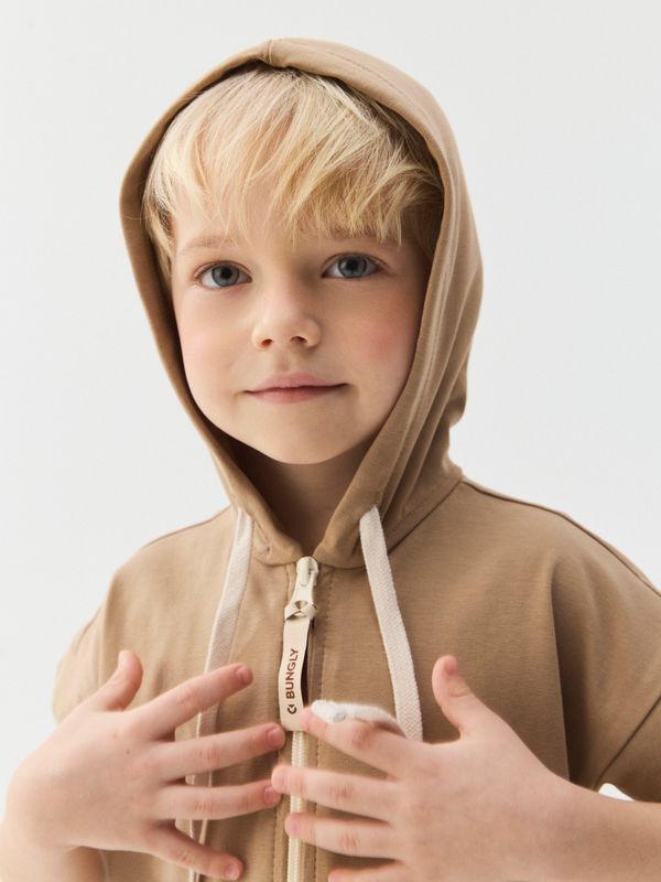 Ромпер на молнии с капюшоном 