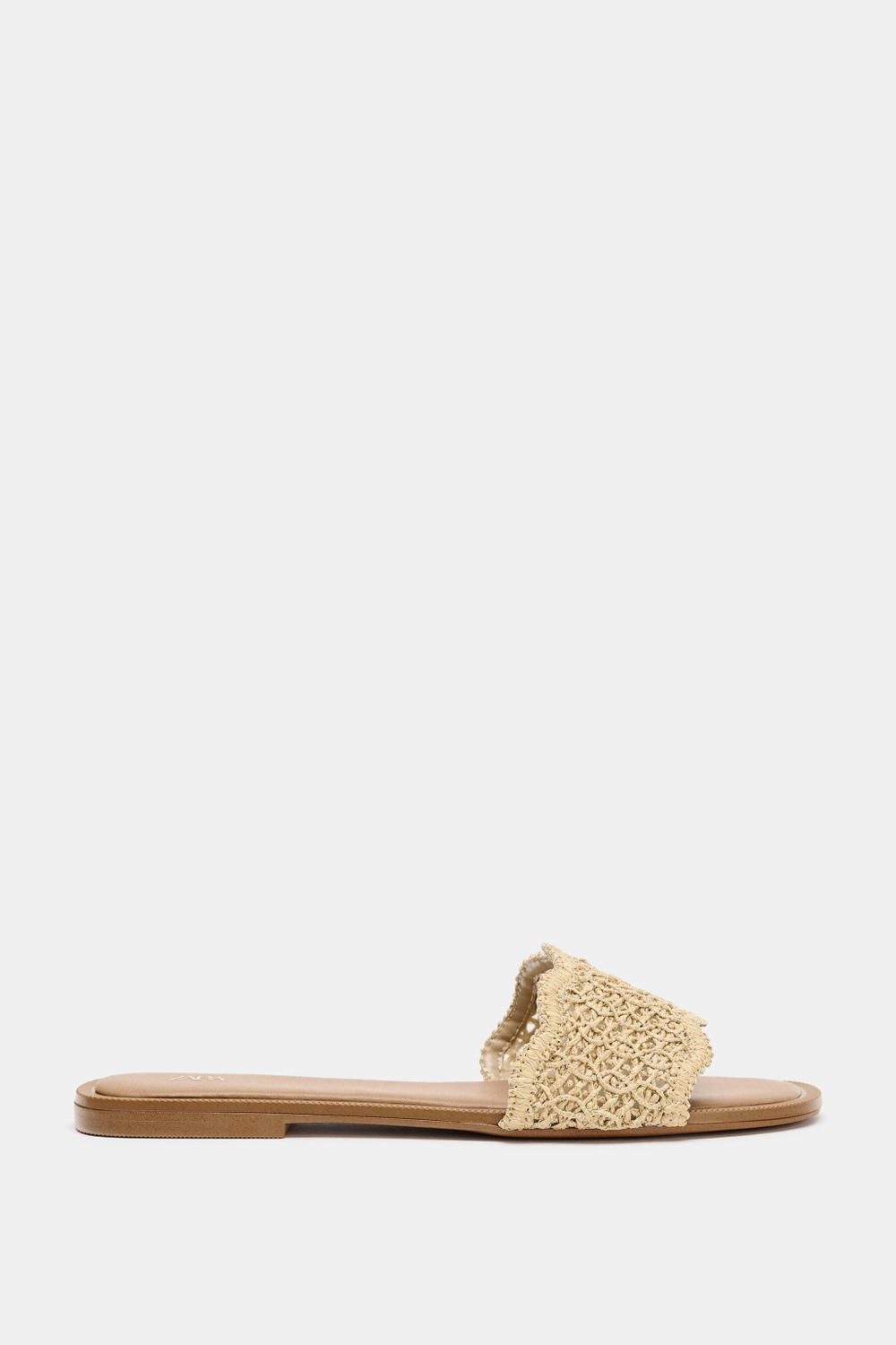 ZARA ШЛЕПАНЦЫ С ПЕРФОРАЦИЕЙ, ЗОЛОТИСТЫЙ
