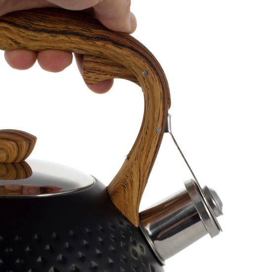 Чайник 2,7 л. из нержавеющей стали со свистком Kamille KM-1098 и ручкой "soft touch" под дерево