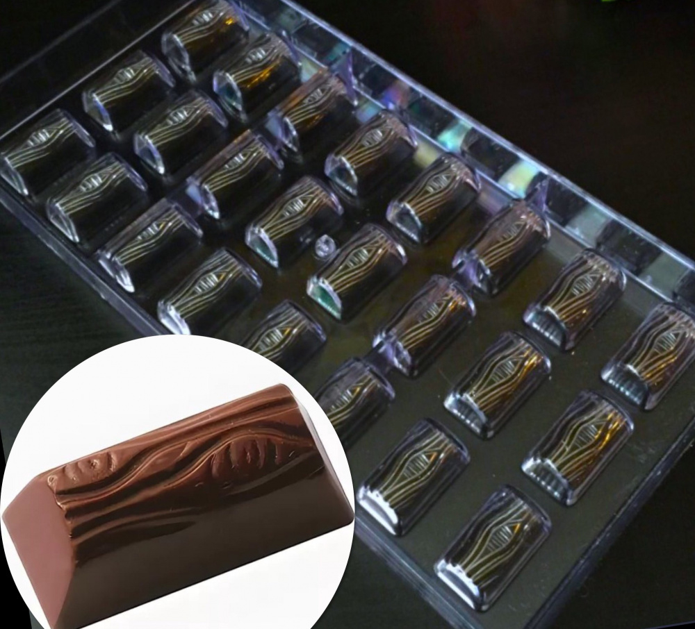 Форма для конфет поликарбонатная "Полено 24в1" А1283