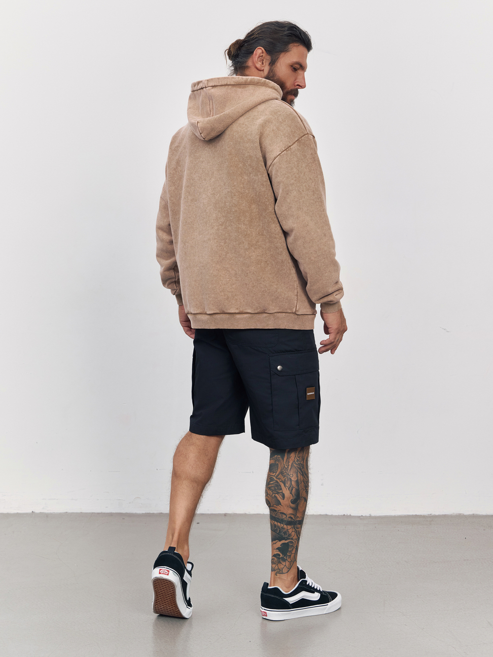 Худи garment dyed (бежевый)