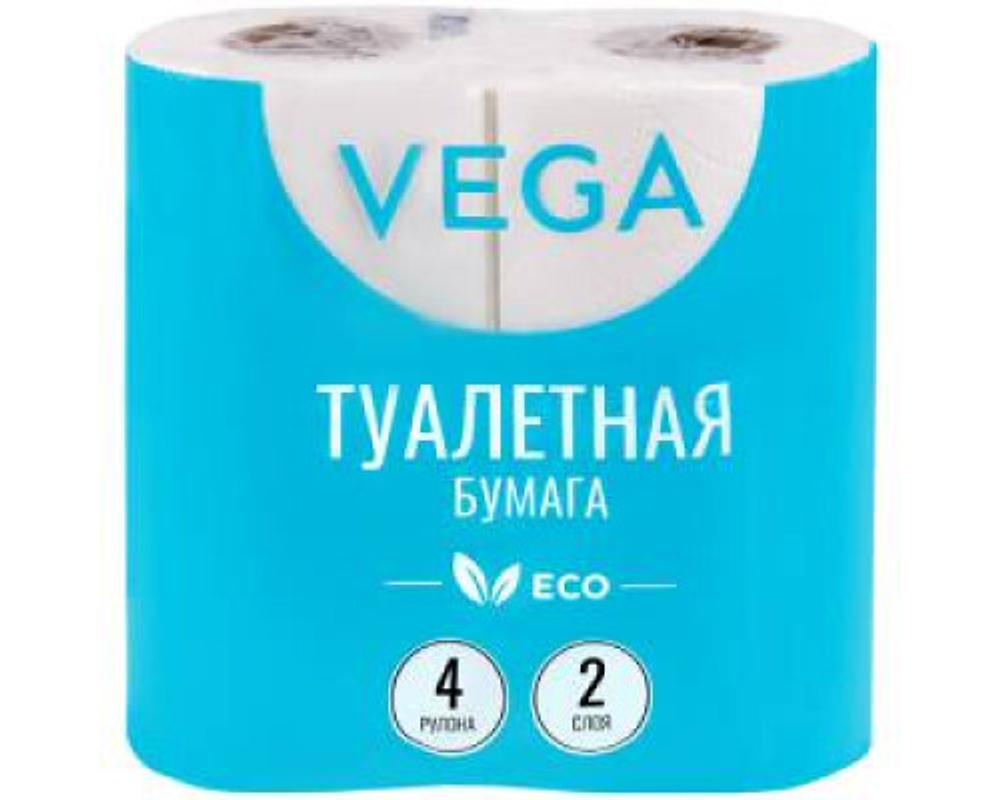 Бумага туалетная ФМ Комфорт Стандарт 2-х слойная 4 шт ВЕГА  (16 уп)