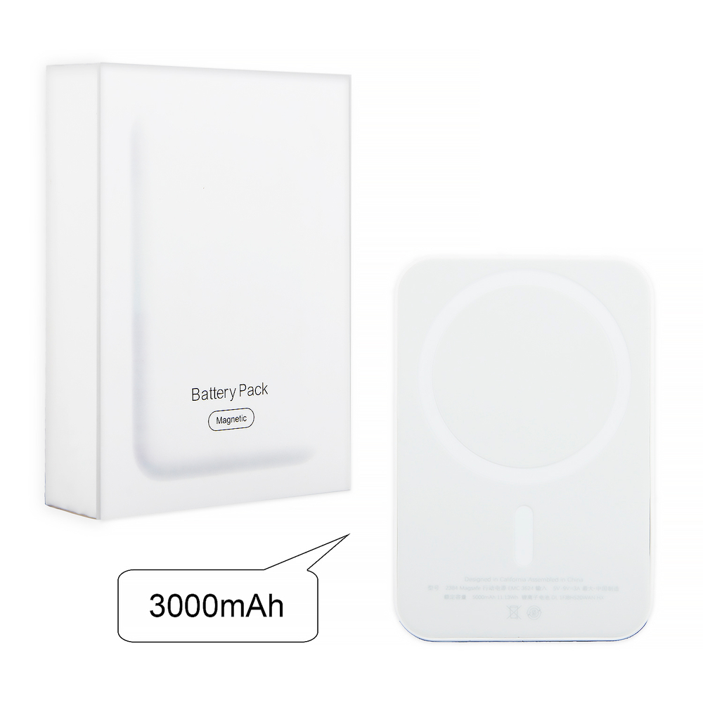Портативный аккумулятор MagSafe Battery Pack 3000 Mah (белый)