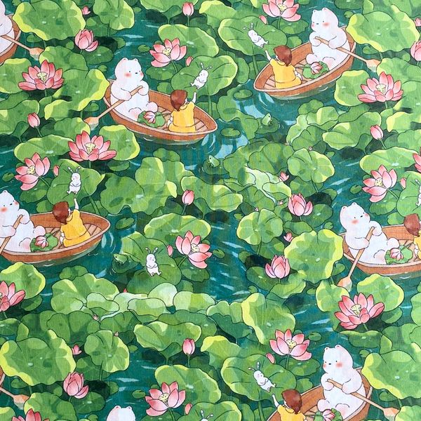ВОДНАЯ ПРОГУЛКА, 100% хлопок Handmade Fabrics 1