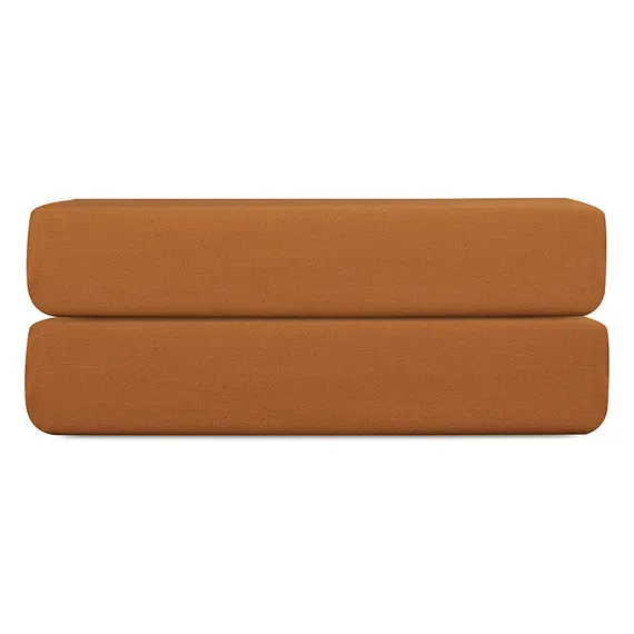 Простыня на резинке из сатина из коллекции meditation, caramel, 180х200х30 см
