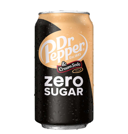 Напиток газированный Dr Pepper  со вкусом крем-сода (без сахара), 355 мл