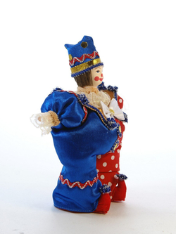 Кукла сувенирная фарфоровая Клоун Петрушка