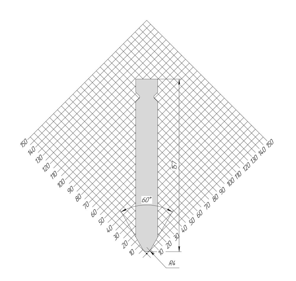 Пуансон TP 1318 60° H157 R4