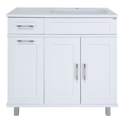 Тумба под раковину Misty Купер 90 с бельевой корзиной правая