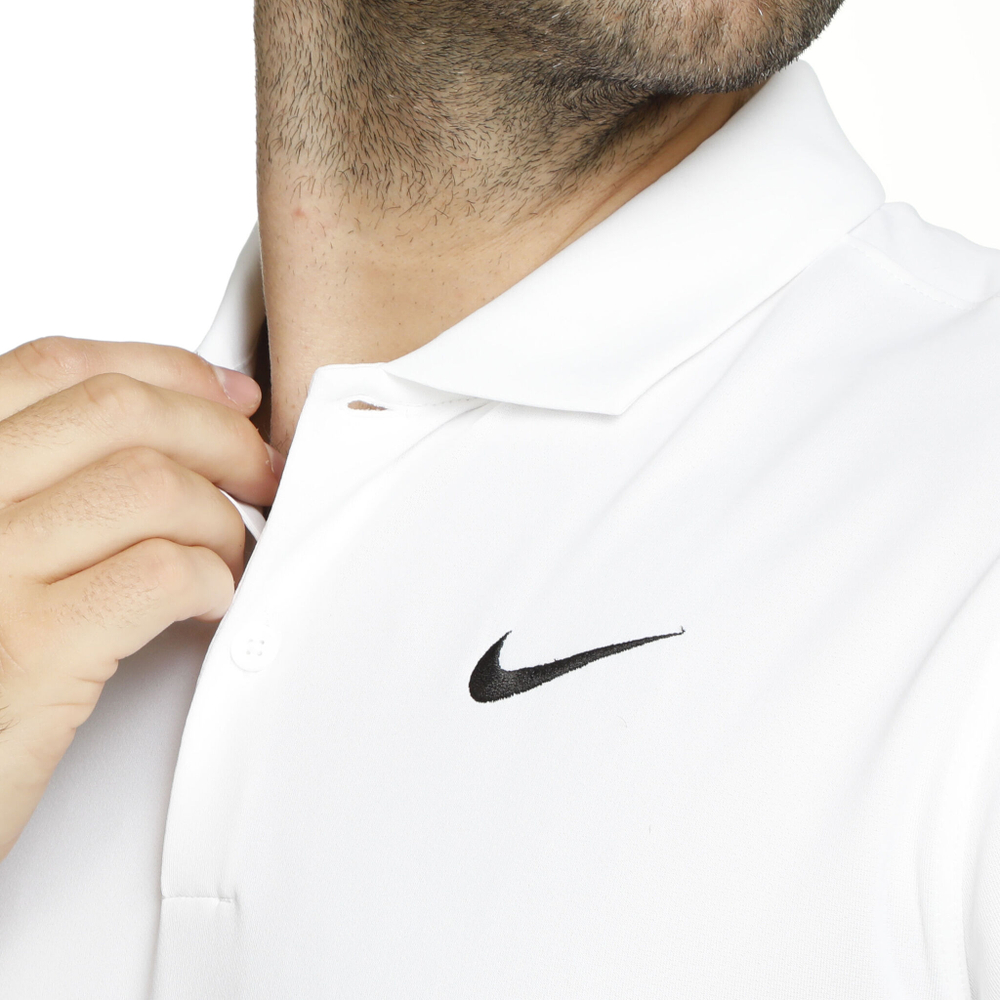 Мужское теннисное поло Nike Dri-Fit Solid Polo Men - White