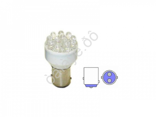 Светодиод 12V T25\5  12LED WHITE Маяк 5000K 25LM (2х конт) 12T25\5-W\12LED