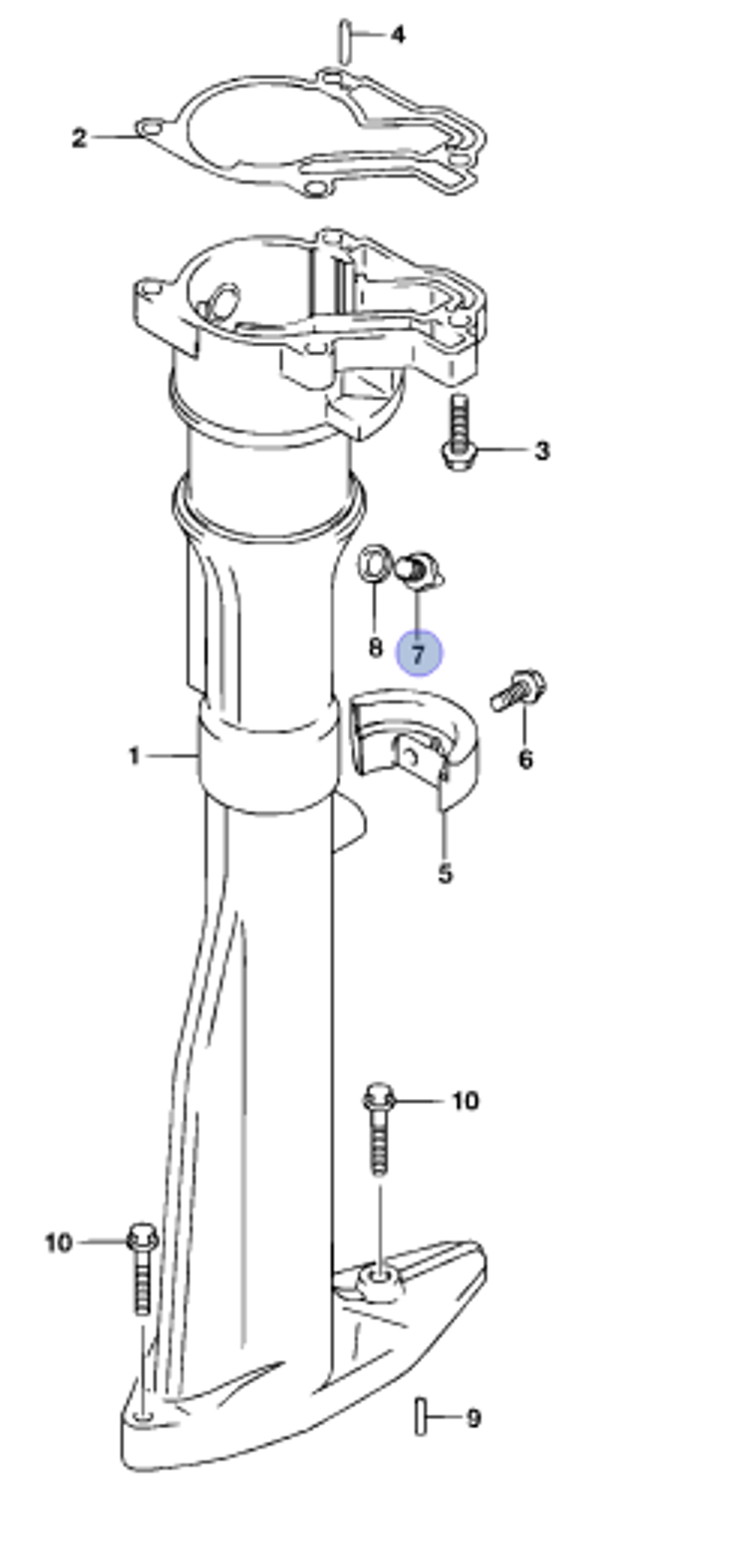 Пробка контроля воды Suzuki DF2.5