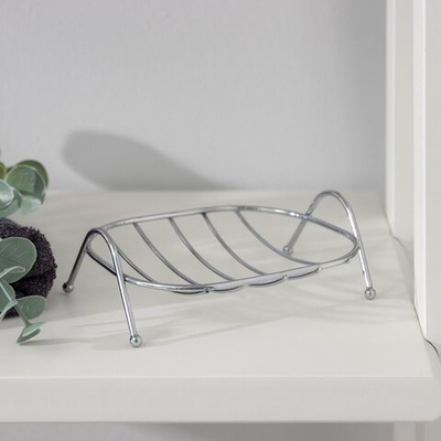 Мыльница на ножках «Сибарит» (Цвет: серебристый)