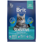 Сухой корм Brit Premium Cat Sensitive ягненок индейка 400г,для кошек с чувств.ЖКТ 06.25