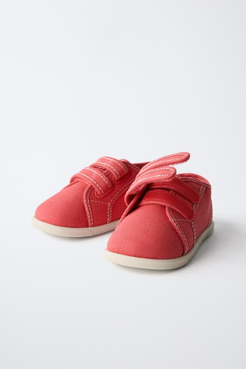 ZARA ТЕКСТИЛЬНЫЕ КРОССОВКИ BAREFOOT, КРАСНЫЙ