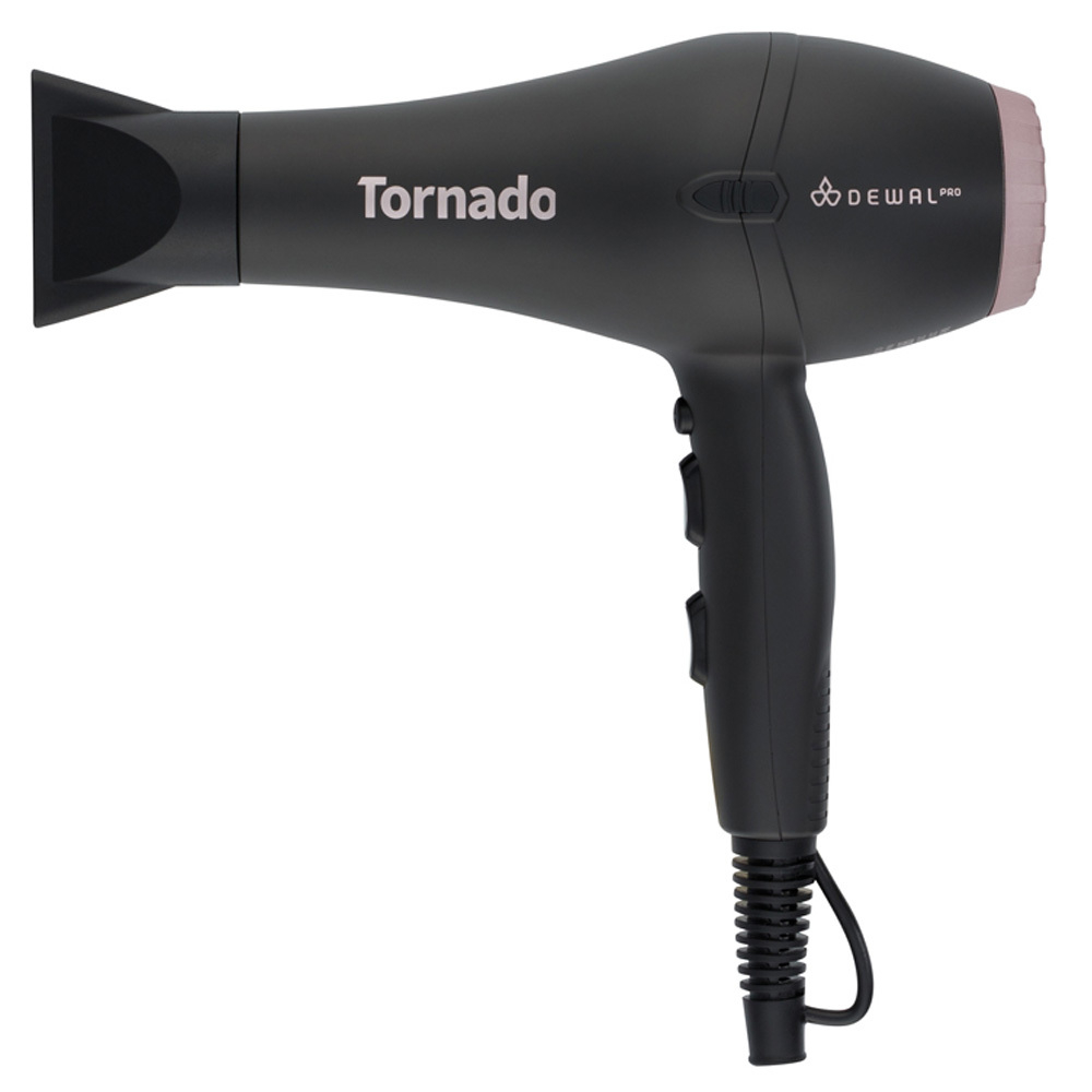 03-8010 Grey Фен DEWAL PRO TORNADO, серый, 2300Вт, ионизация, 2 насадки DEWAL