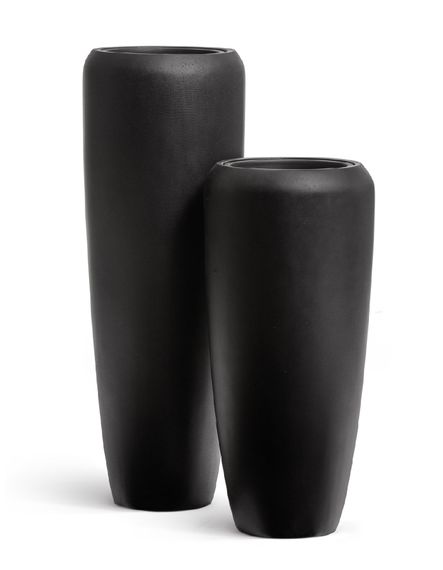 Кашпо TREEZ Effectory - Black Stone - Высокий конус Design - Антрацит