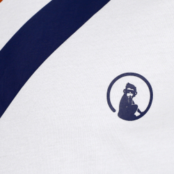 Мужское теннисное поло Quiet Please Retro Stripe T-Shirt Men - White, Multicoloured