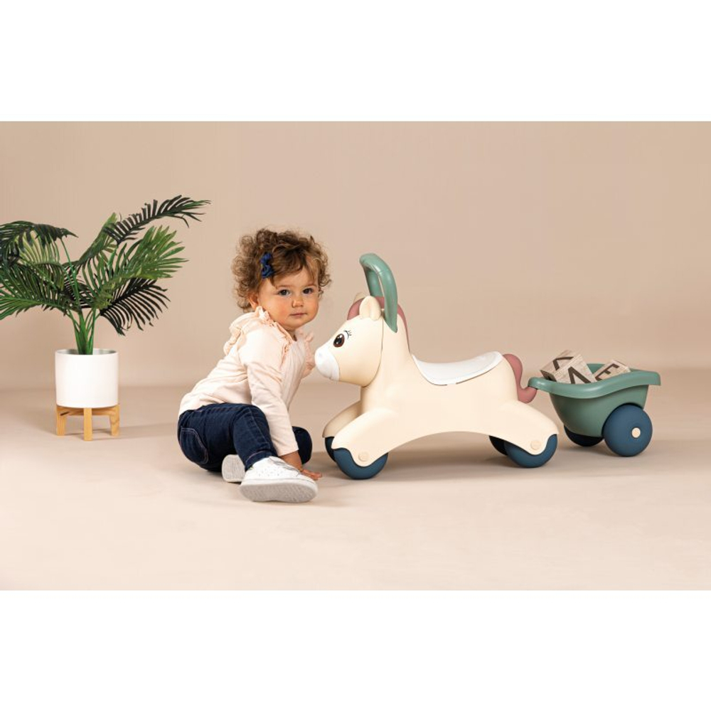 Smoby Little - First Ride Baby Pony Пони с прицепом 140502