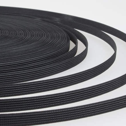 "TORIONI" RT-07 корсетная лента (регилин), цв.черный, 7 мм