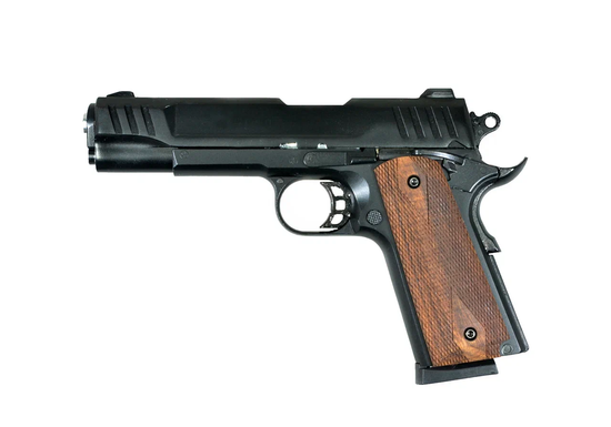 Охолощенный К1911 KURS, копия пистолета Кольт 1911 СХП под холостой патрон 10ТК
