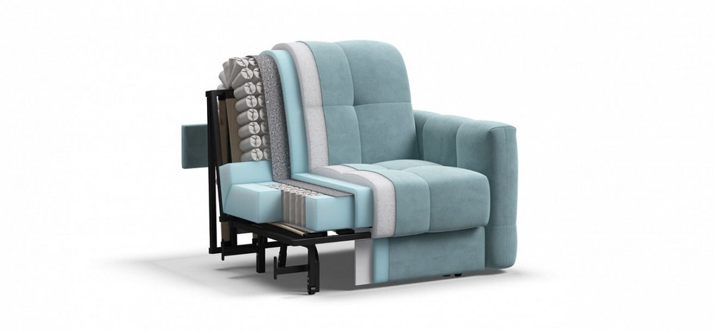 Кресло-кровать BOSS Sleep велюр Monolit аква