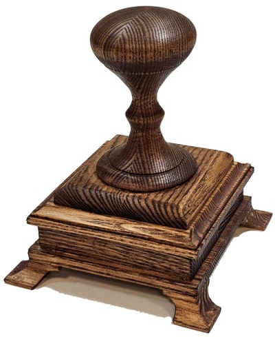 Штамп на ручной оснастке 60х60мм дерево