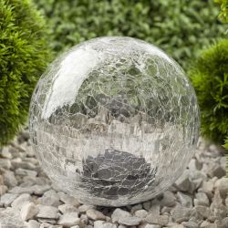 ERASF08-25 ЭРА Садовый светильник Шар на солнечной батарее, 20 LED 20 cм