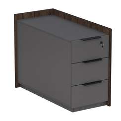 15ТОУЯ-ШД.609 Тумба опорная, угл, с ящ, с замком (универс: прав/лев) (884*404*670)