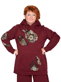 Толстовка из футера с начесом Любава