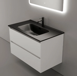 Тумба подвесная SANCOS Cento 790х450х500, c двумя ящиками оснащенными доводчиками, белый глянец, арт. CN80W