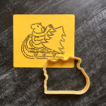 Мышка №6 с ёлочкой на санках