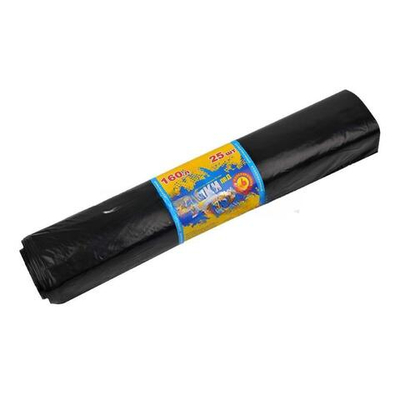 Мешок д/мусора ПВД 160 л (25 шт.) рулон 40 мкм АссПак (1/10 шт.)