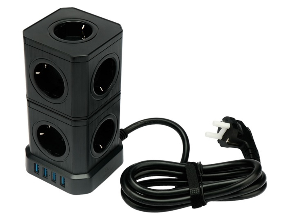 Сетевой фильтр  Cablexpert TWR-9-U4-W-2