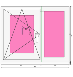 Пластиковое окно 700 х 850 ТермА Эко + Москитная сетка