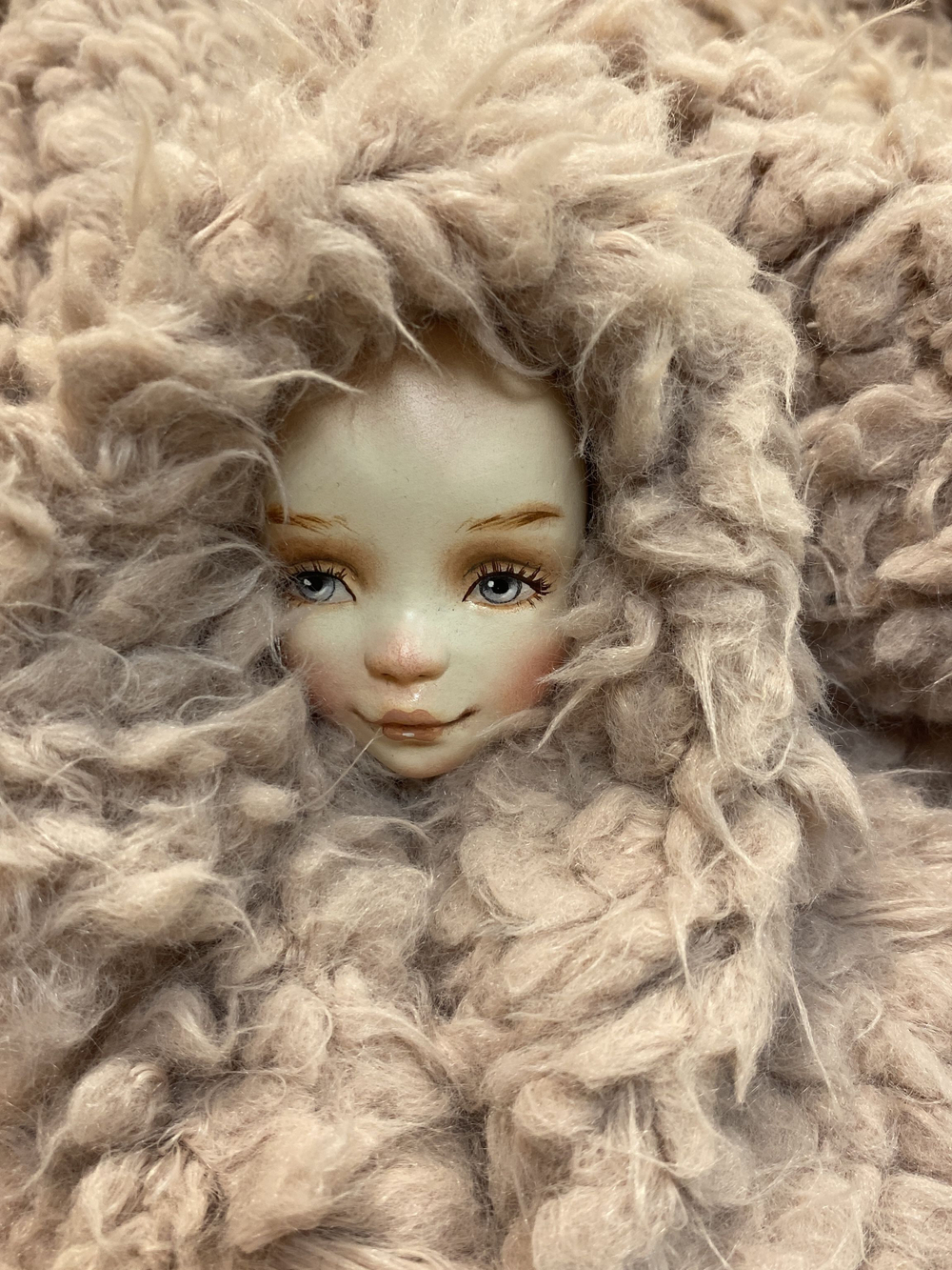 Ткань вискоза - мех для игрушек (Италия) вискоза/полиамид цена за отрез 33х55см