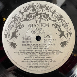Винтажная виниловая пластинка LP Andrew Lloyd Webber The Phantom Of The Opera Призрак Оперы Мюзикл (USA 1987)