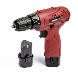 Аккумуляторная дрель-шуруповерт Boxbot, 12 В, 2 АКБ 1.3 А ч, в кейсе, CD12-2