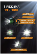 Фонарь Огонь HТ-427 налобный яркий