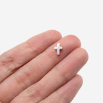 Подвеска в форме крестика 5*8мм, сталь без покрытия