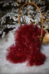 Мишура Праздничная д.150 мм., дл.2 м.,красный, КАЗ КОМ (Г-239/красный)